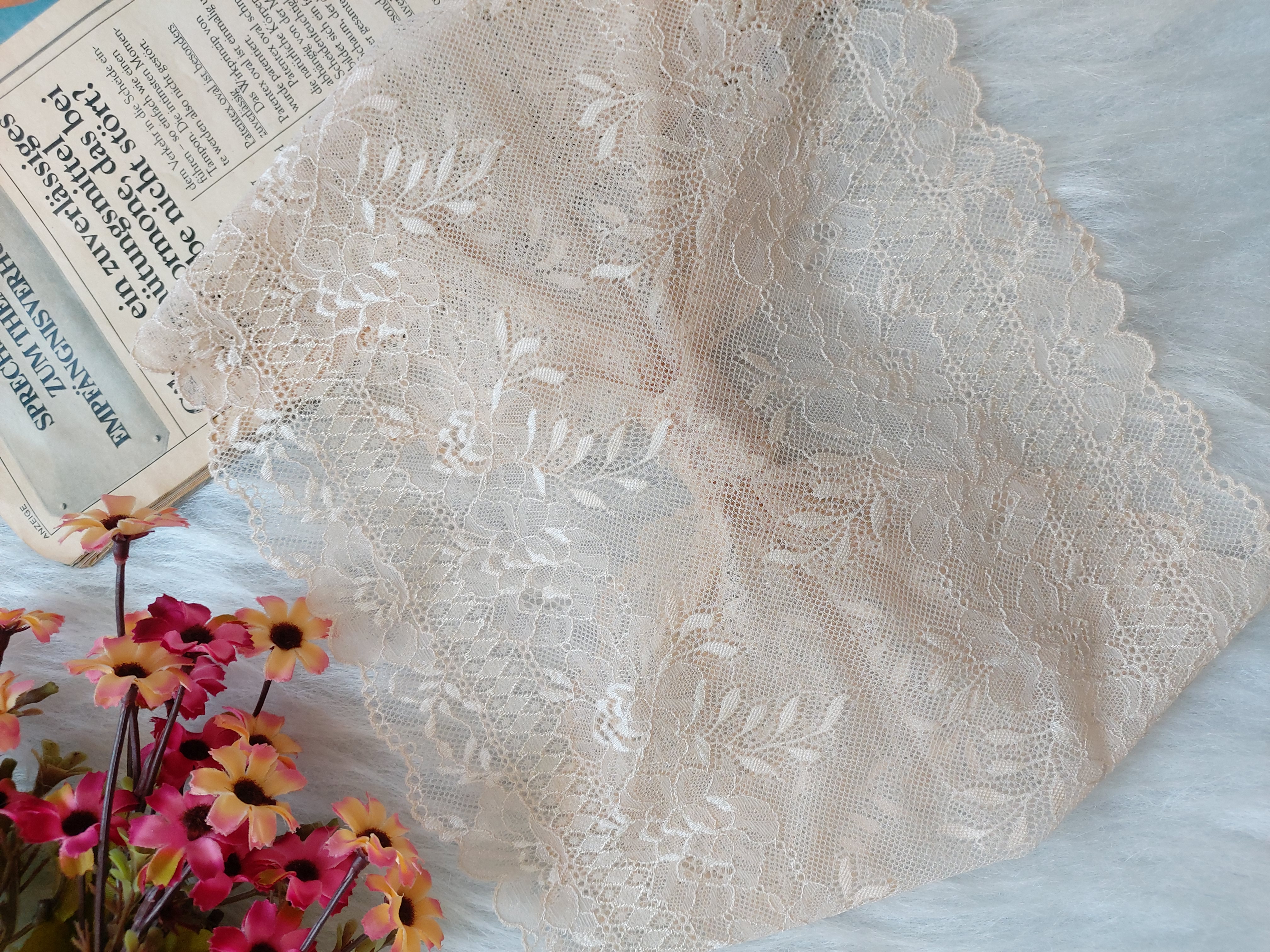هداسکارف ماه سر رنگ کرمی عرض ۲۲ سانت